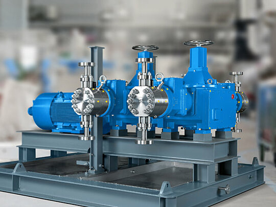 High suction capability of LEWA process pumps